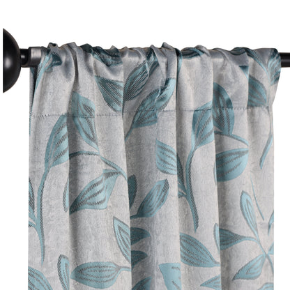 Leaves Room Darkening Washable Blackout Curtain Panels. Set of 2