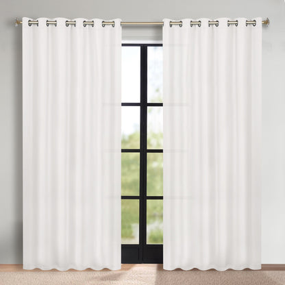 Classic Modern Solid Room Darkening Blackout Curtain Panels. Set of 2