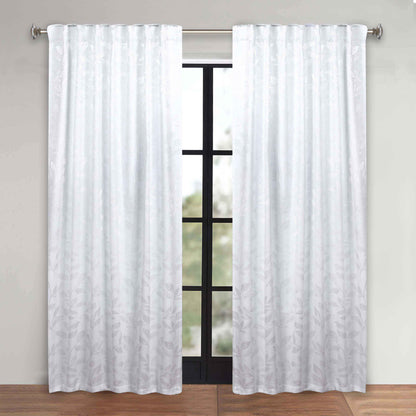 Leaves Room Darkening Back Tabs Blackout Curtain Panels. Set of 2