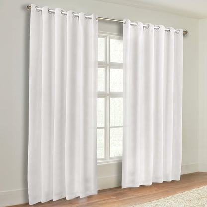 Classic Modern Solid Room Darkening Blackout Curtain Panels. Set of 2