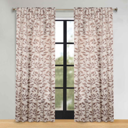 Leaves Room Darkening Back Tabs Blackout Curtain Panels. Set of 2
