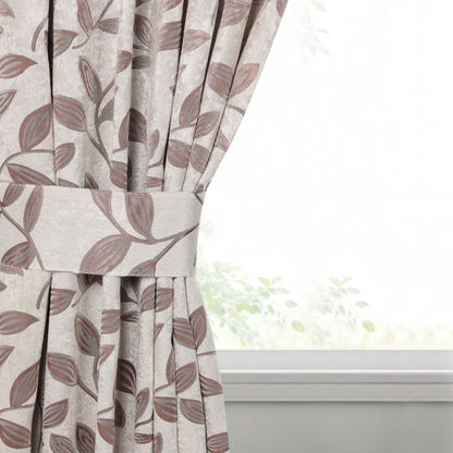 Leaves Room Darkening Washable Blackout Curtain Panels. Set of 2