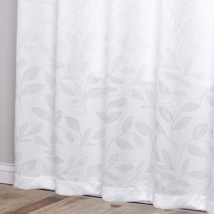Leaves Room Darkening Washable Blackout Curtain Panels. Set of 2