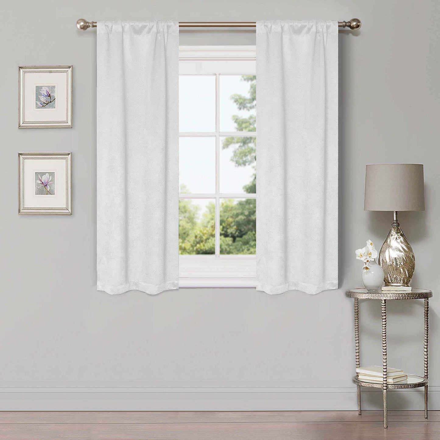 Waverly Geometric Washable Room Darkening Blackout Curtains. Set of 2