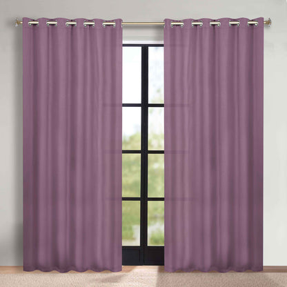 Classic Modern Solid Room Darkening Blackout Curtain Panels. Set of 2