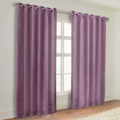 Classic Modern Solid Room Darkening Blackout Curtain Panels. Set of 2
