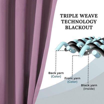 Solid Machine Washable Room Darkening Blackout Curtains. Set of 2