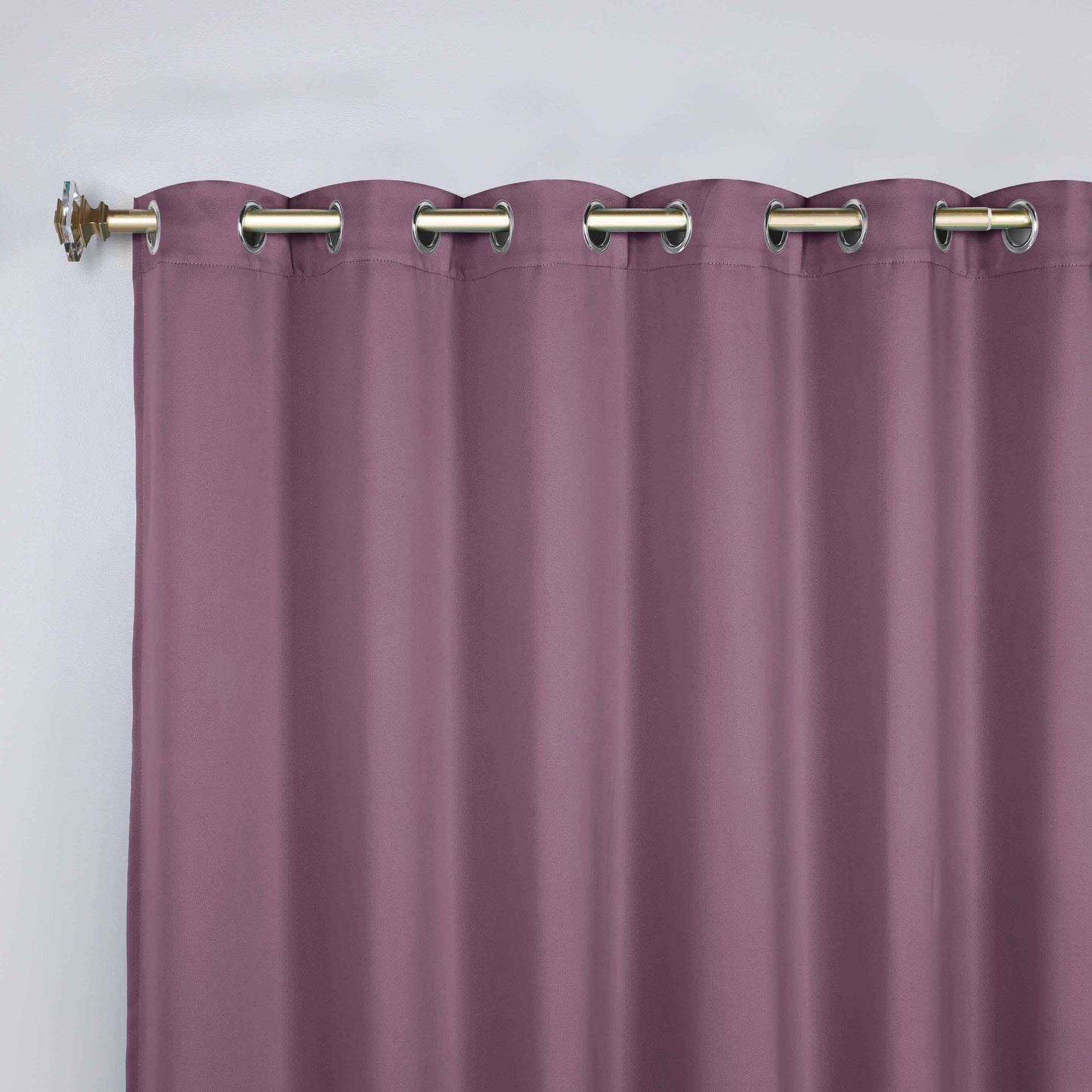 Classic Modern Solid Room Darkening Blackout Curtain Panels. Set of 2