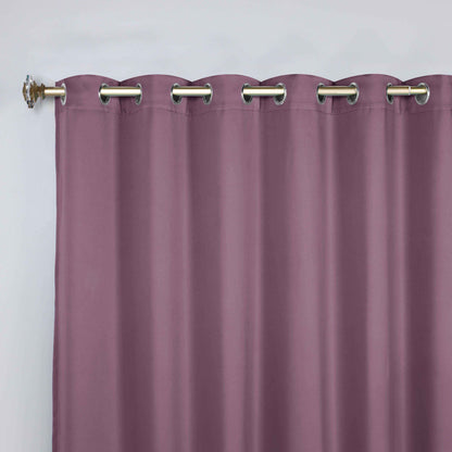 Classic Modern Solid Room Darkening Blackout Curtain Panels. Set of 2
