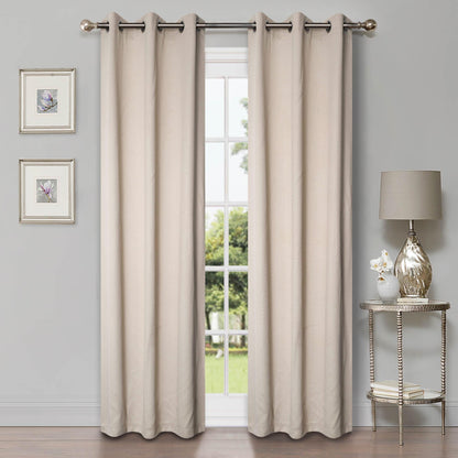 Modern Shimmer Washable Room Darkening Blackout Curtains. Set of 2