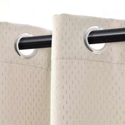 Modern Shimmer Washable Room Darkening Blackout Curtains. Set of 2