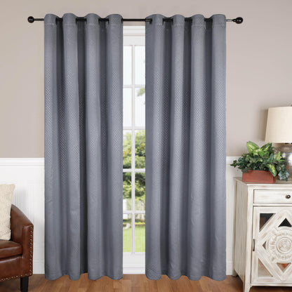 Modern Shimmer Washable Room Darkening Blackout Curtains. Set of 2