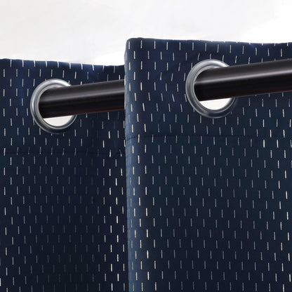 Modern Shimmer Washable Room Darkening Blackout Curtains. Set of 2