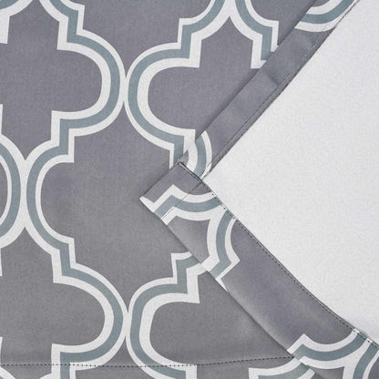 Bohemian Trellis Printed Eclectic Blackout Grommet Curtain Panel Set