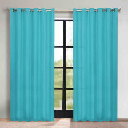 Classic Modern Solid Room Darkening Blackout Curtain Panels. Set of 2
