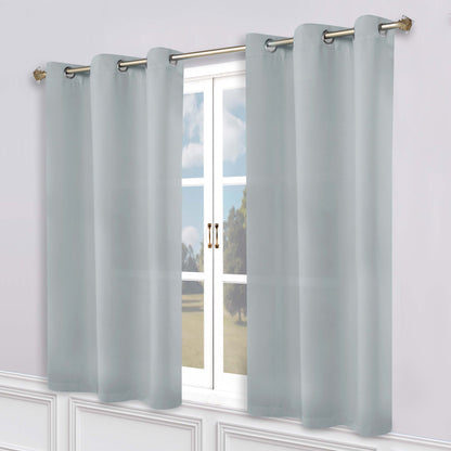 Classic Modern Solid Room Darkening Blackout Curtain Panels. Set of 2