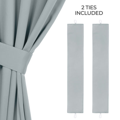 Classic Modern Solid Room Darkening Blackout Curtain Panels. Set of 2
