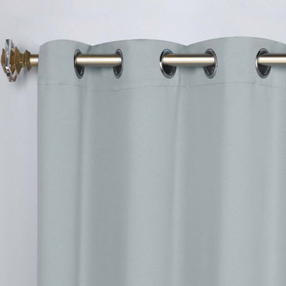 Classic Modern Solid Room Darkening Blackout Curtain Panels. Set of 2