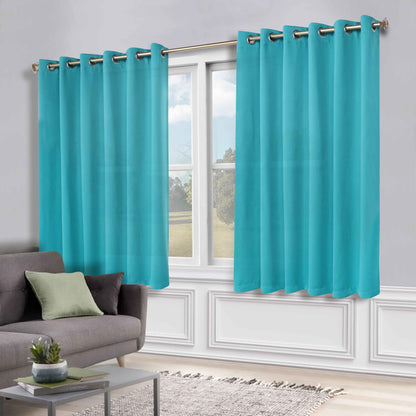 Classic Modern Solid Room Darkening Blackout Curtain Panels. Set of 2