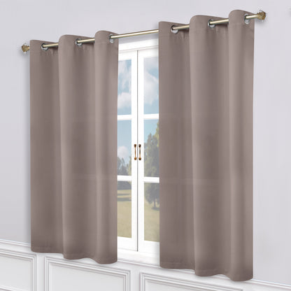 Classic Modern Solid Room Darkening Blackout Curtain Panels. Set of 2