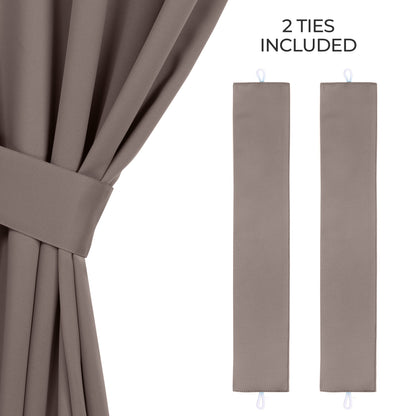Classic Modern Solid Room Darkening Blackout Curtain Panels. Set of 2