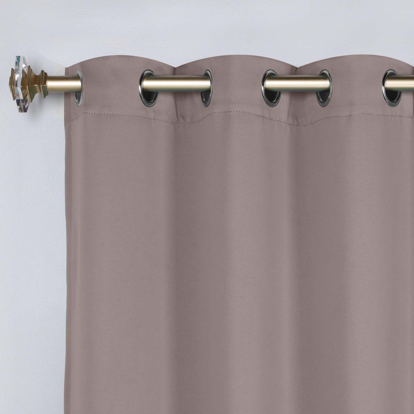 Classic Modern Solid Room Darkening Blackout Curtain Panels. Set of 2