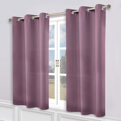 Classic Modern Solid Room Darkening Blackout Curtain Panels. Set of 2