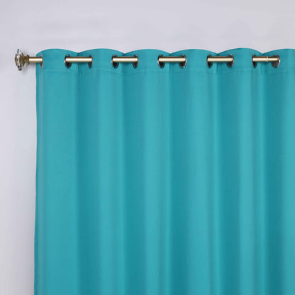 Classic Modern Solid Room Darkening Blackout Curtain Panels. Set of 2