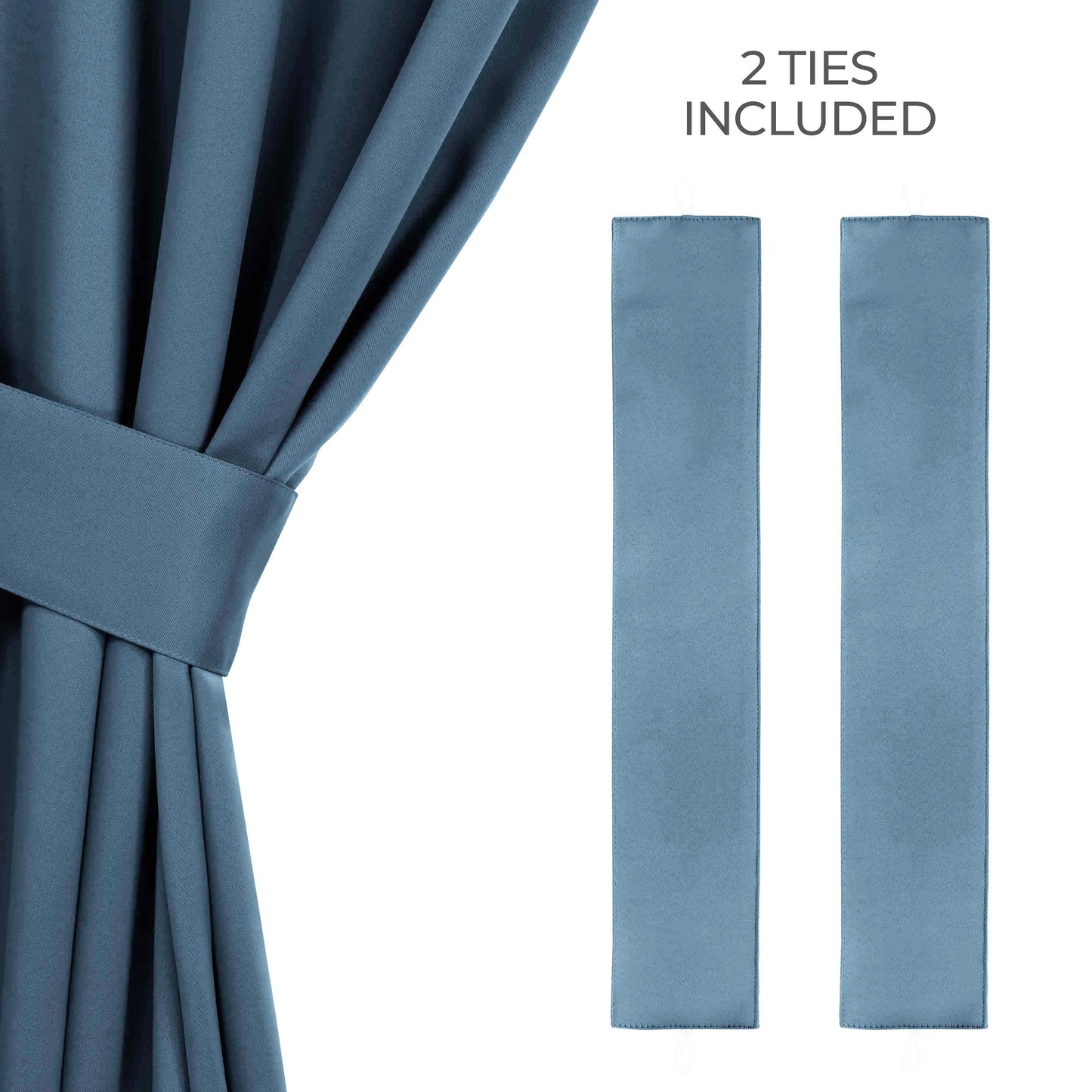 Classic Modern Solid Room Darkening Blackout Curtain Panels. Set of 2