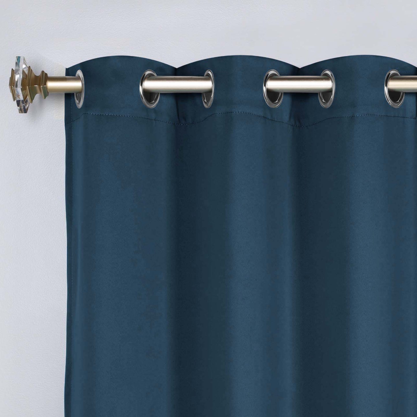 Classic Modern Solid Room Darkening Blackout Curtain Panels. Set of 2