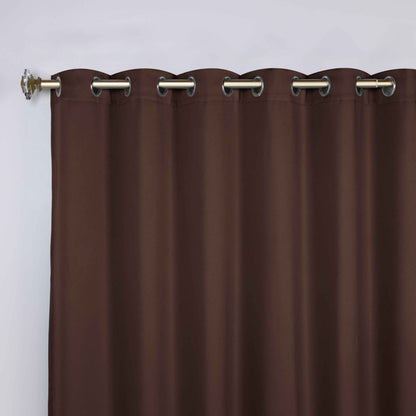 Classic Modern Solid Room Darkening Blackout Curtain Panels. Set of 2