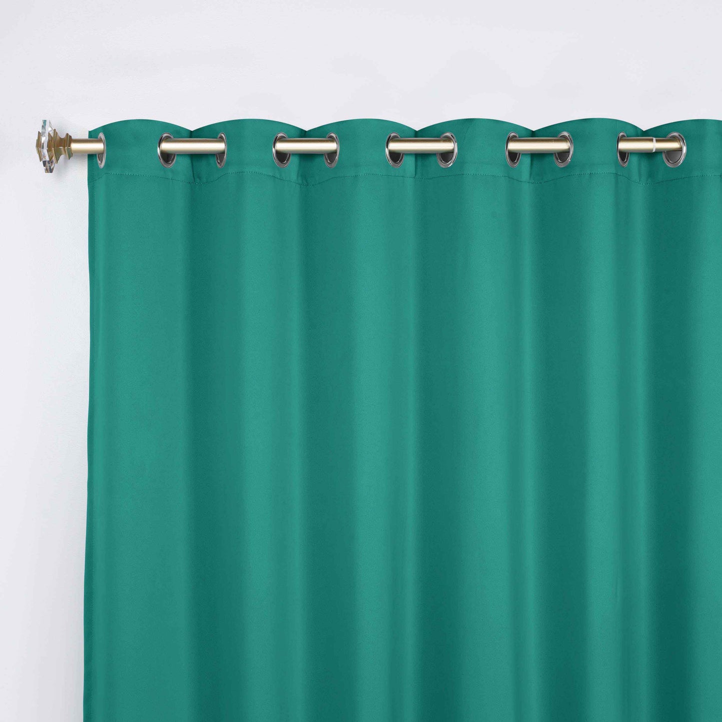 Classic Modern Solid Room Darkening Blackout Curtain Panels. Set of 2