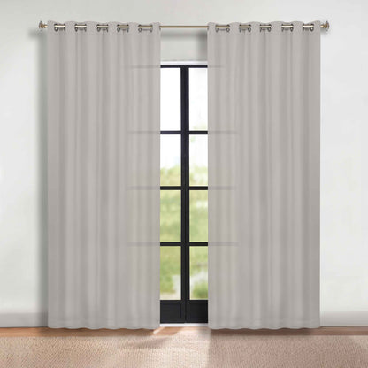 Classic Modern Solid Room Darkening Blackout Curtain Panels. Set of 2