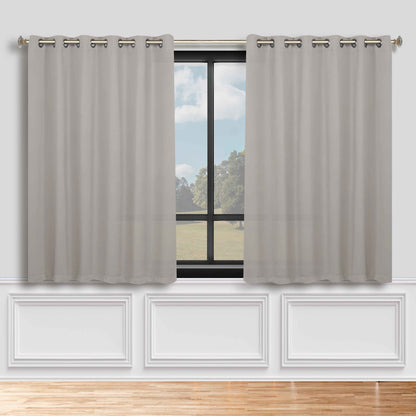 Classic Modern Solid Room Darkening Blackout Curtain Panels. Set of 2