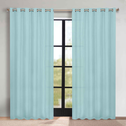 Classic Modern Solid Room Darkening Blackout Curtain Panels. Set of 2