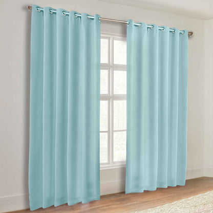 Classic Modern Solid Room Darkening Blackout Curtain Panels. Set of 2