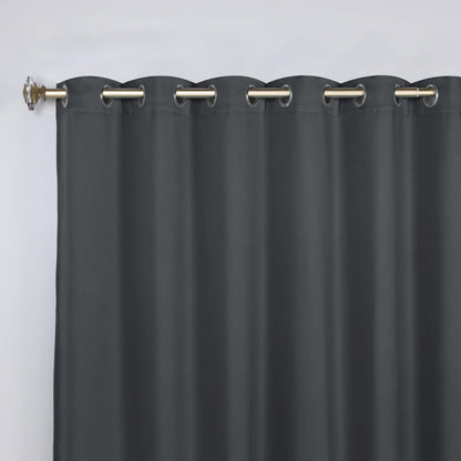 Classic Modern Solid Room Darkening Blackout Curtain Panels. Set of 2