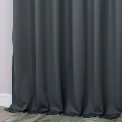 Classic Modern Solid Room Darkening Blackout Curtain Panels. Set of 2