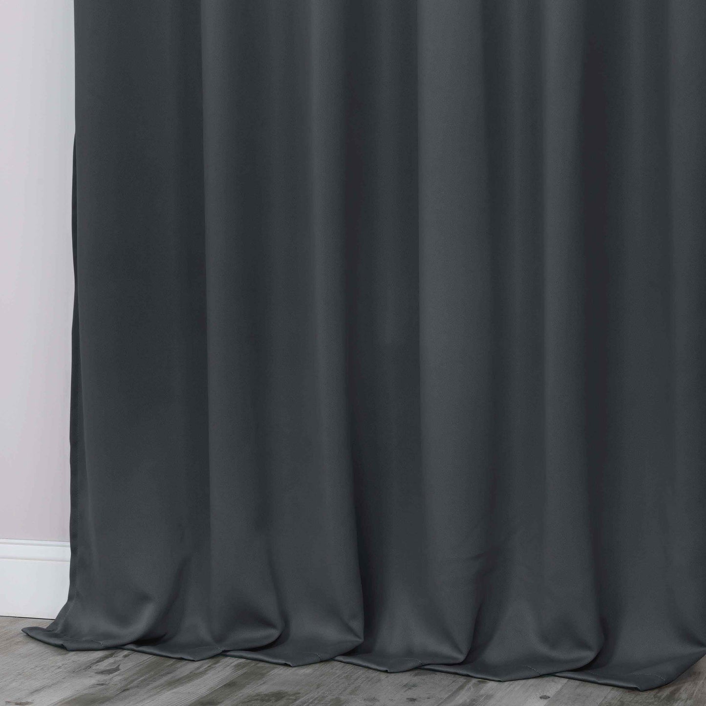 Classic Modern Solid Room Darkening Blackout Curtain Panels. Set of 2