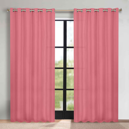 Classic Modern Solid Room Darkening Blackout Curtain Panels. Set of 2