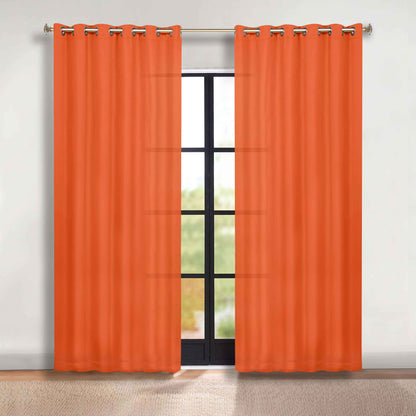 Classic Modern Solid Room Darkening Blackout Curtain Panels. Set of 2