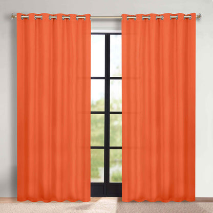 Classic Modern Solid Room Darkening Blackout Curtain Panels. Set of 2