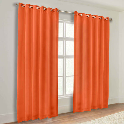 Classic Modern Solid Room Darkening Blackout Curtain Panels. Set of 2