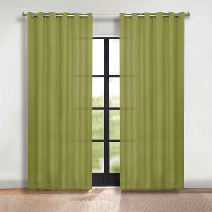 Classic Modern Solid Room Darkening Blackout Curtain Panels. Set of 2