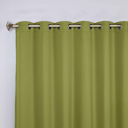 Classic Modern Solid Room Darkening Blackout Curtain Panels. Set of 2