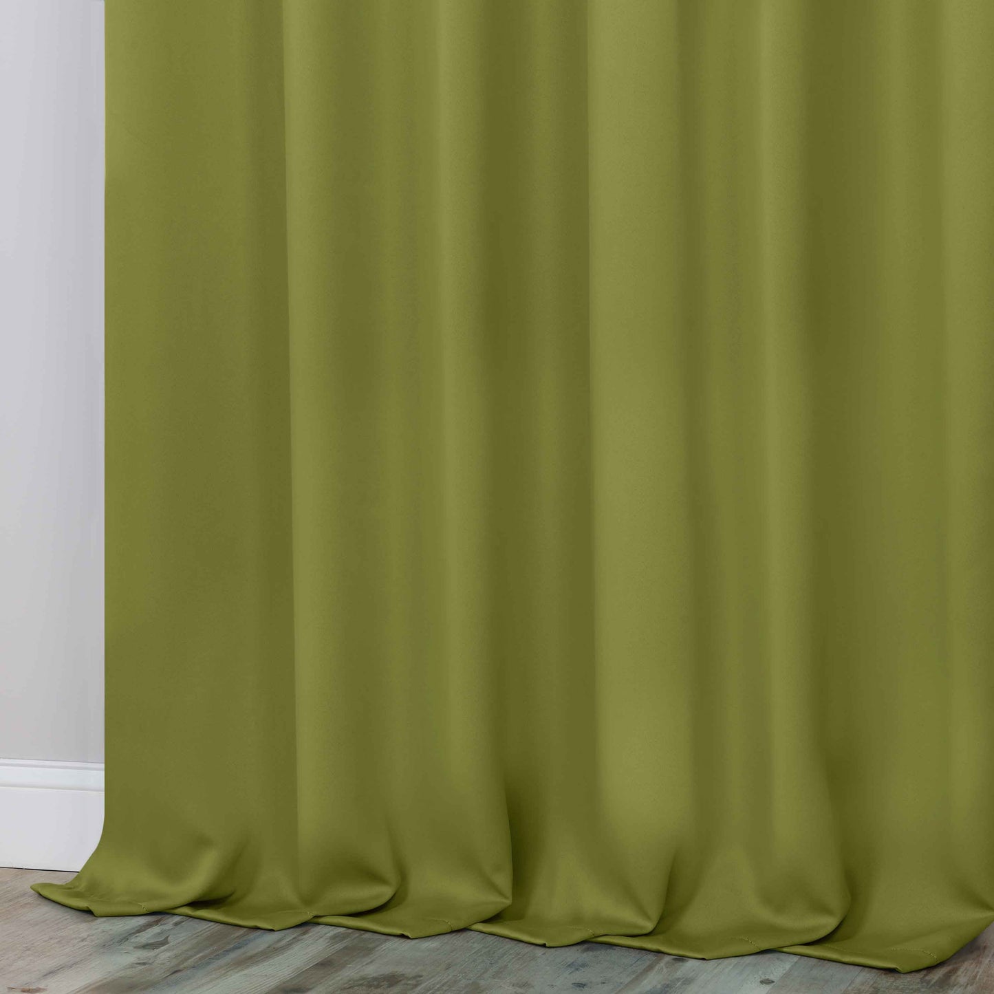Classic Modern Solid Room Darkening Blackout Curtain Panels. Set of 2