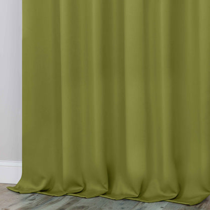 Classic Modern Solid Room Darkening Blackout Curtain Panels. Set of 2