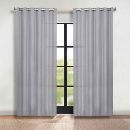 Classic Modern Solid Room Darkening Blackout Curtain Panels. Set of 2
