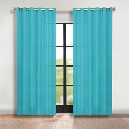 Classic Modern Solid Room Darkening Blackout Curtain Panels. Set of 2