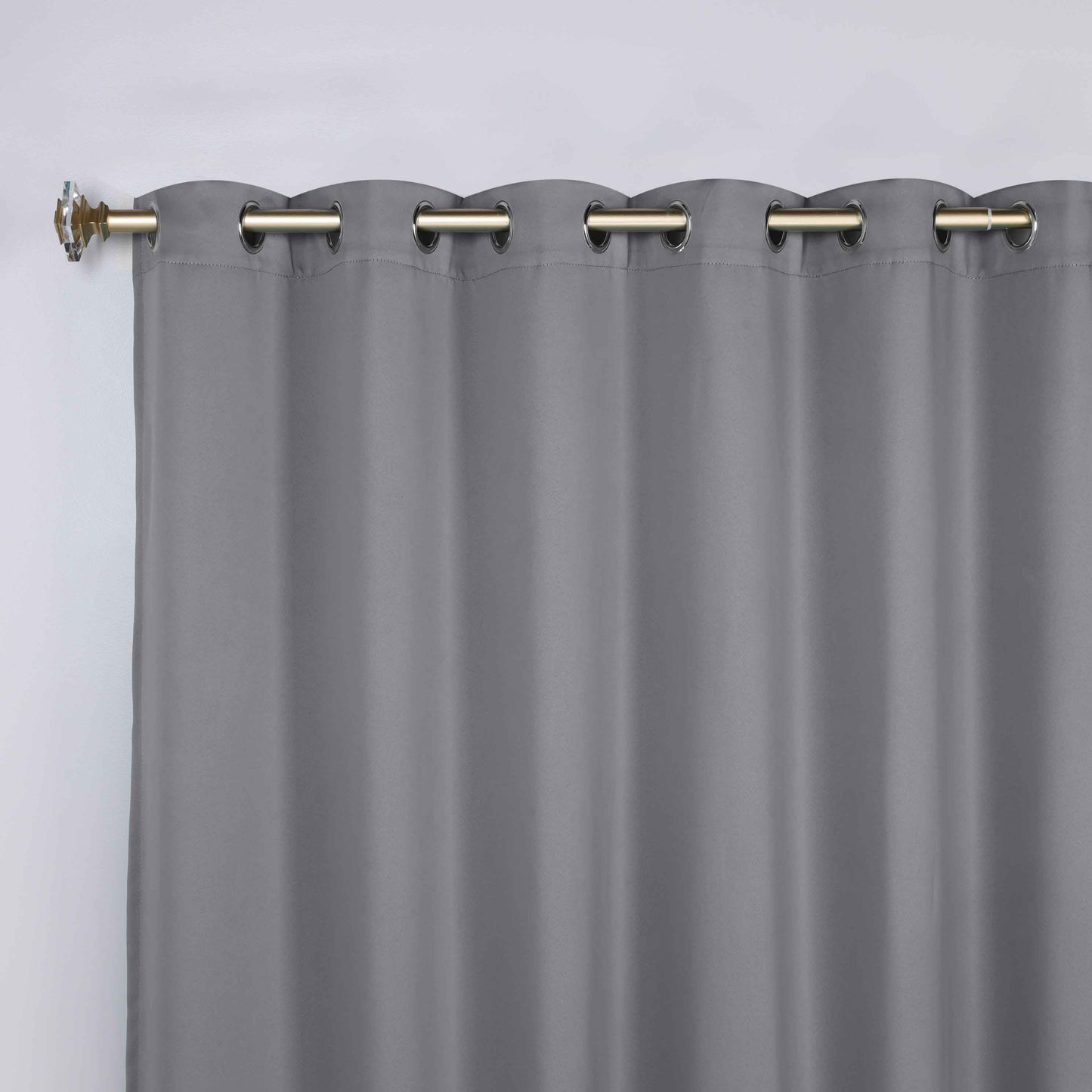 Classic Modern Solid Room Darkening Blackout Curtain Panels. Set of 2